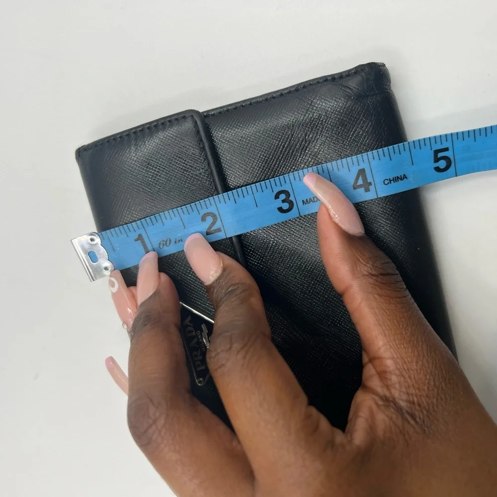 Prada Saffiano Trifold Leather Wallet